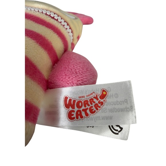 Worry Eaters Striped Plush Anxiety Monster Zipper Mouth Sorgenfresser 10" - Picture 3 of 6
